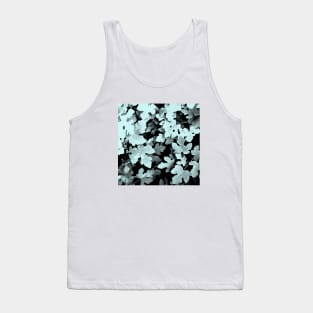 Fallen leaves, light blue pale-blue, grey, fall, autumn, leaves, pattern, leaf, botanical, xmas, christmas, spring, holidays, summer, Tank Top